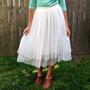 Tulle Midi Skirt